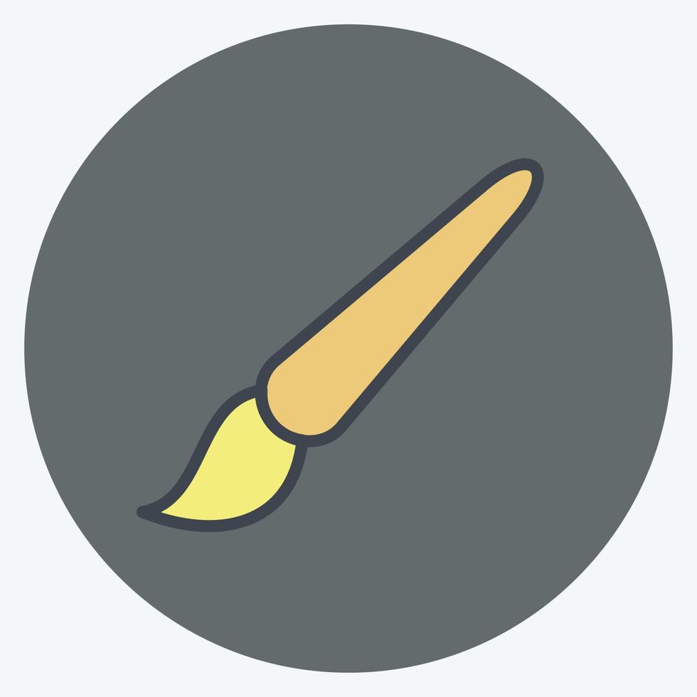 Icon-Pinsel. im Zusammenhang mit dem Symbol für Grafikdesign-Tools. Farbe Mate-Stil. einfaches Design editierbar. einfache Abbildung. einfache Vektorsymbole vektor