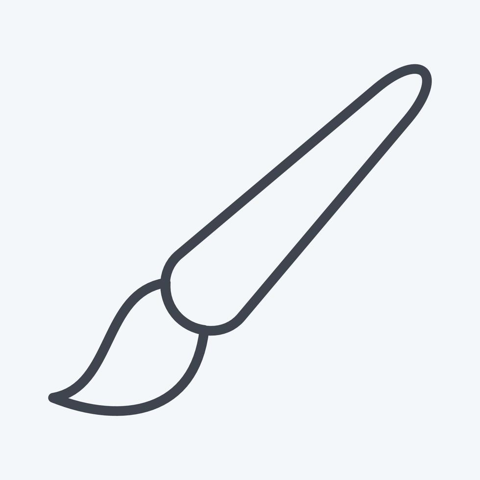 Icon-Pinsel. im Zusammenhang mit dem Symbol für Grafikdesign-Tools. Linienstil. einfaches Design editierbar. einfache Abbildung. einfache Vektorsymbole vektor