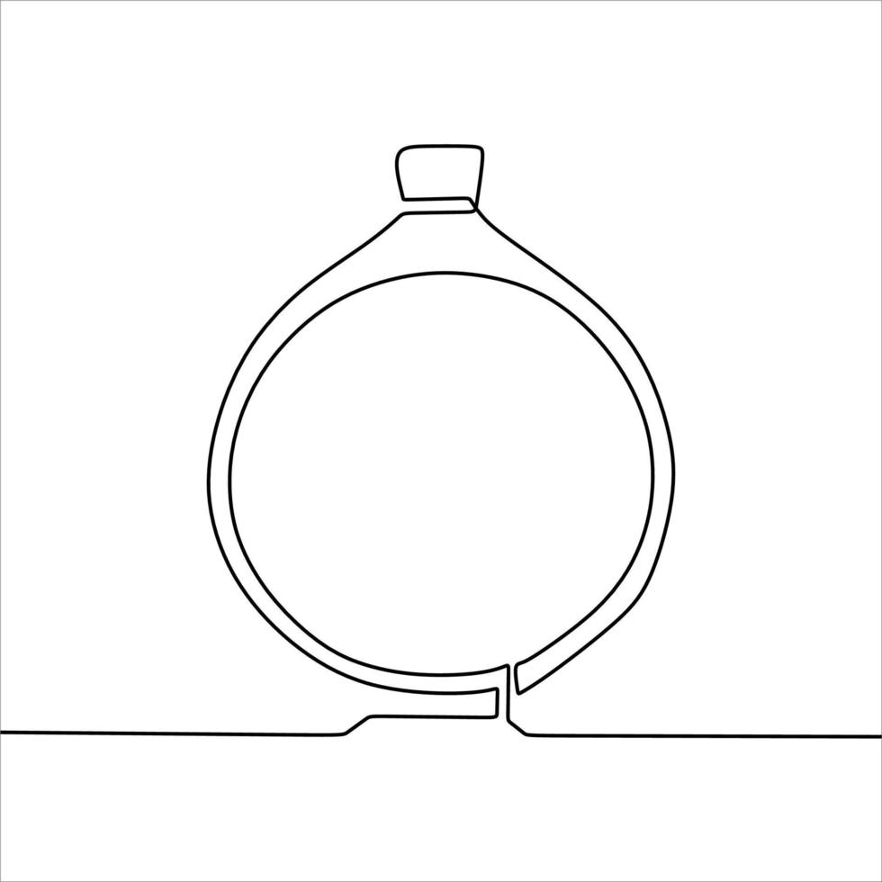 kontinuerlig linje teckning av ringa vektor