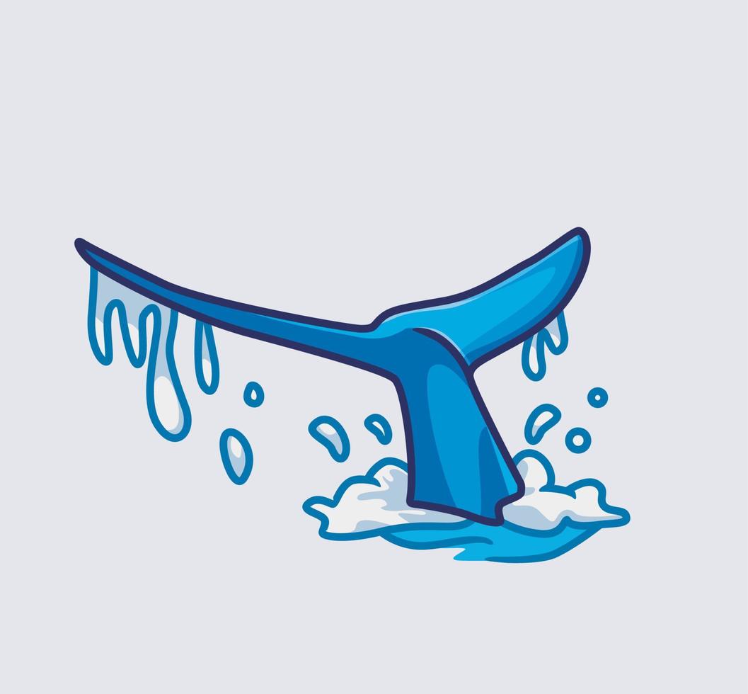 Süßer Riesenwalschwanz auf dem Meer vektor