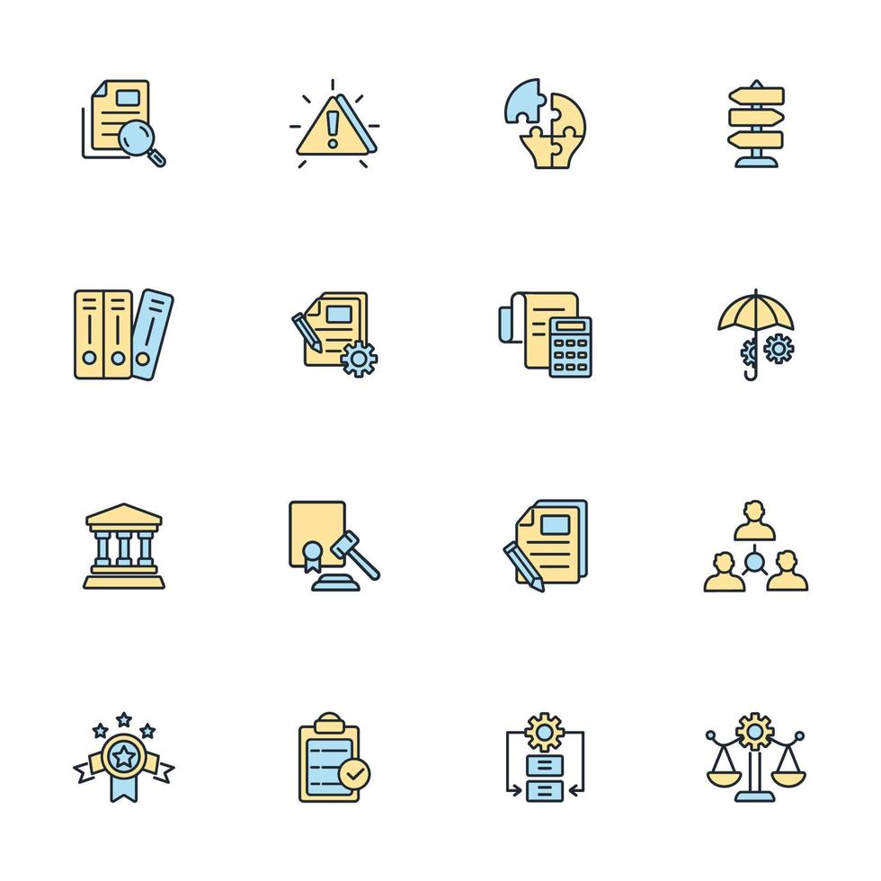 överensstämmelse ikoner uppsättning . överensstämmelse packa symbol vektor element för infographic webb