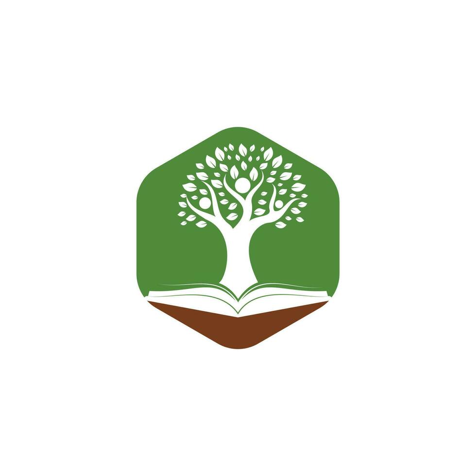 mänsklig träd logotyp design. ledare utbildning logotyp design. vektor