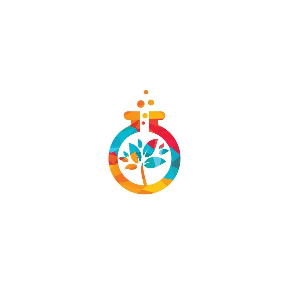 grünes Labor-Logo-Design. grüner Baum als Inspiration für das Design von Laborlogos. vektor