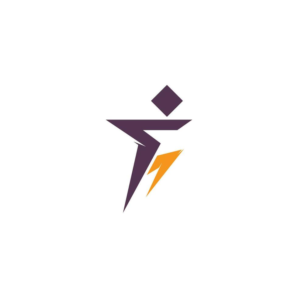 Mann-Fitness-Logo-Design. Run Man-Logo. vektor