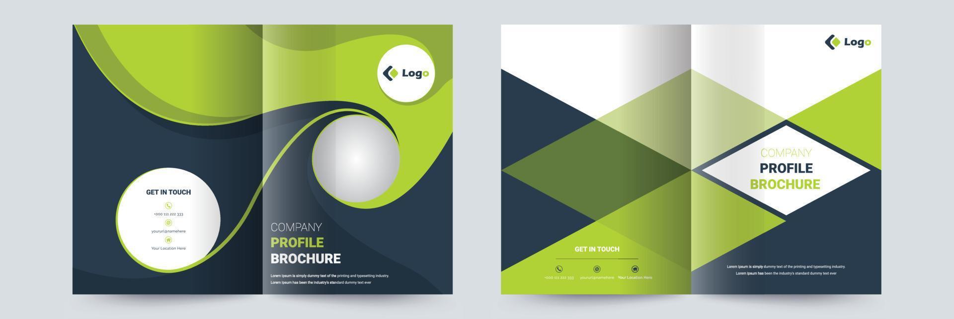 Firmenprofil-Broschüren-Cover-Design-Vorlage, die für Mehrzweckprojekte geeignet ist vektor