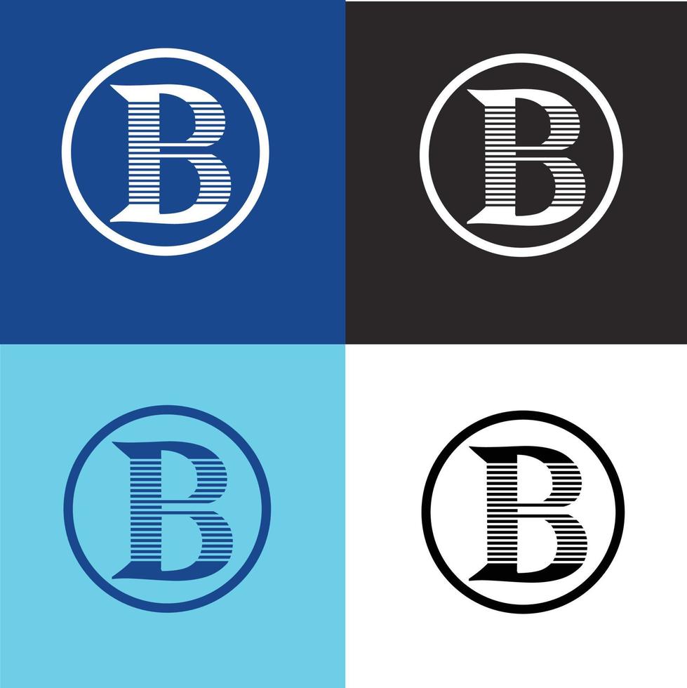 b Buchstabe Logo und Vektor