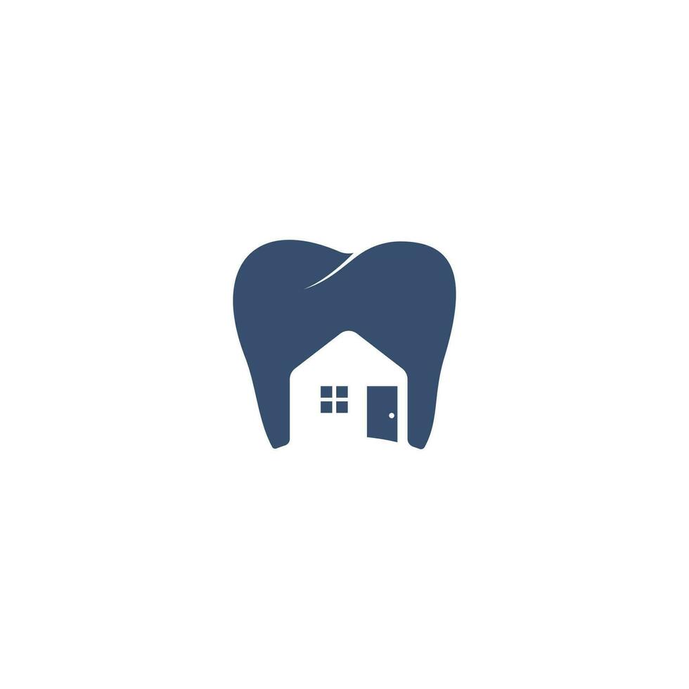 tand hus vektor logotyp design.