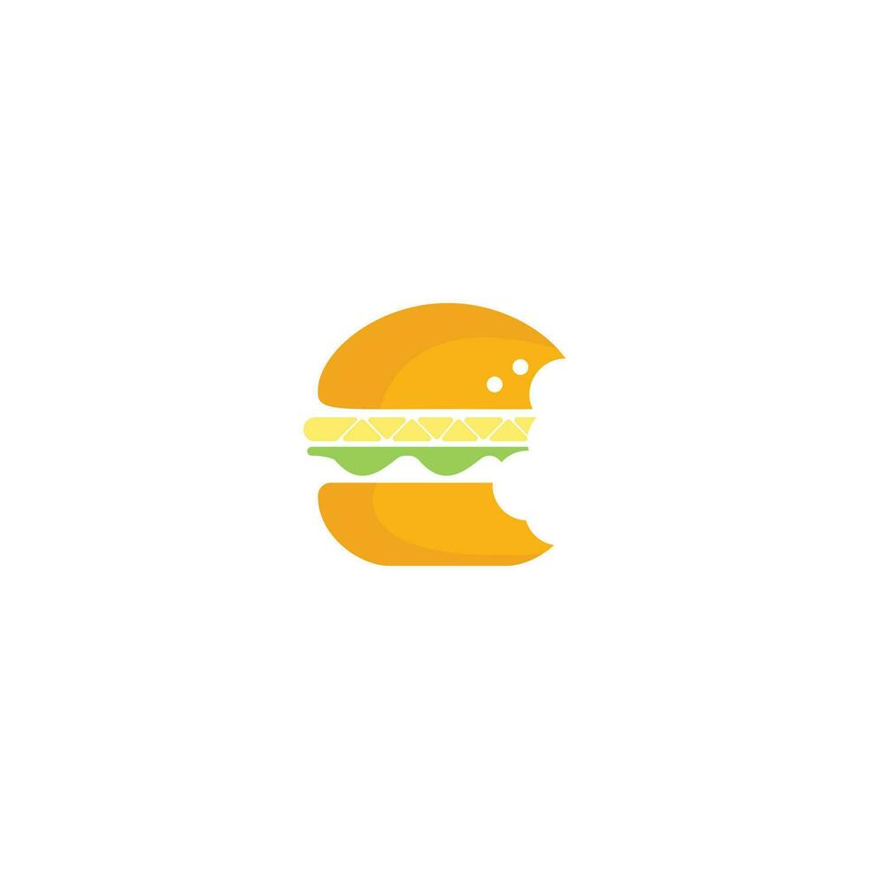 burger vektor logotyp design. burger snabb mat tecken ikon.