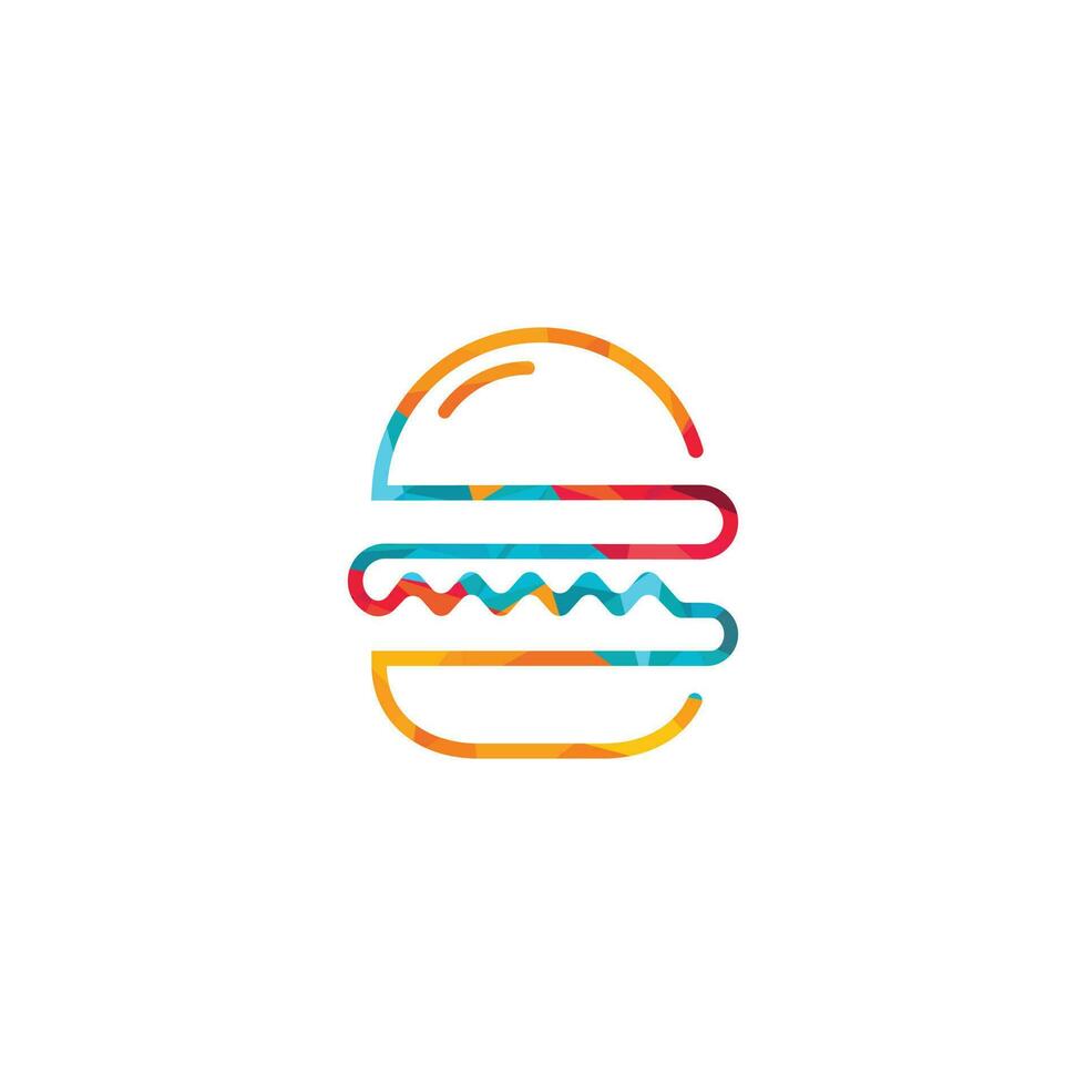 burger vektor logotyp design. burger Kafé logotyp.