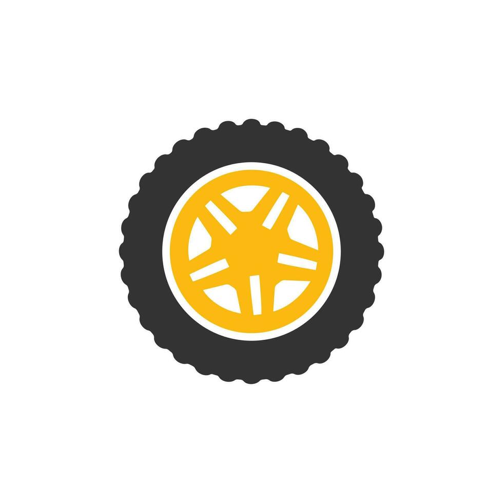Reifenfirma oder Reifenshop-Vektor-Logo-Design. vektor