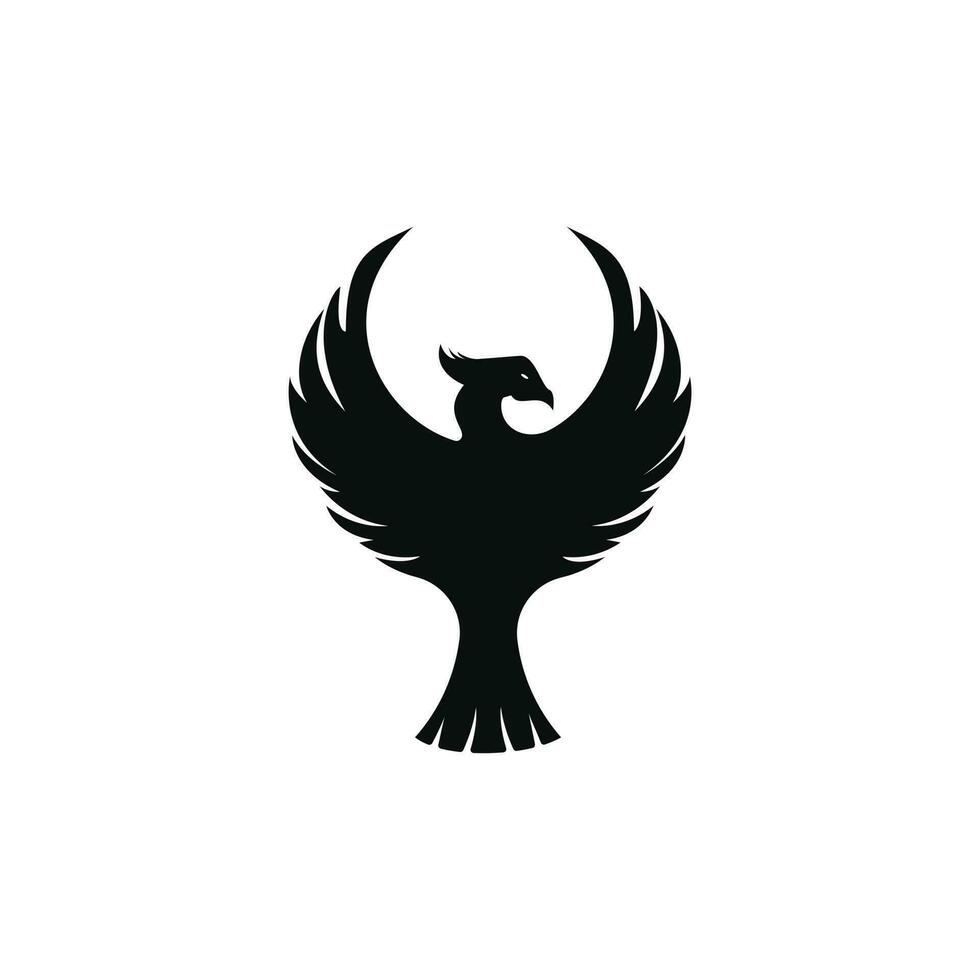fågel Fenix logotyp design. kreativ logotyp av mytologisk fågel. vektor