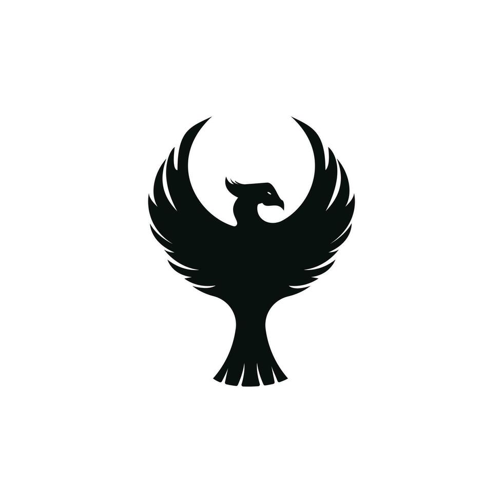 Phönix-Logo-Design. kreatives logo des mythologischen vogels. vektor