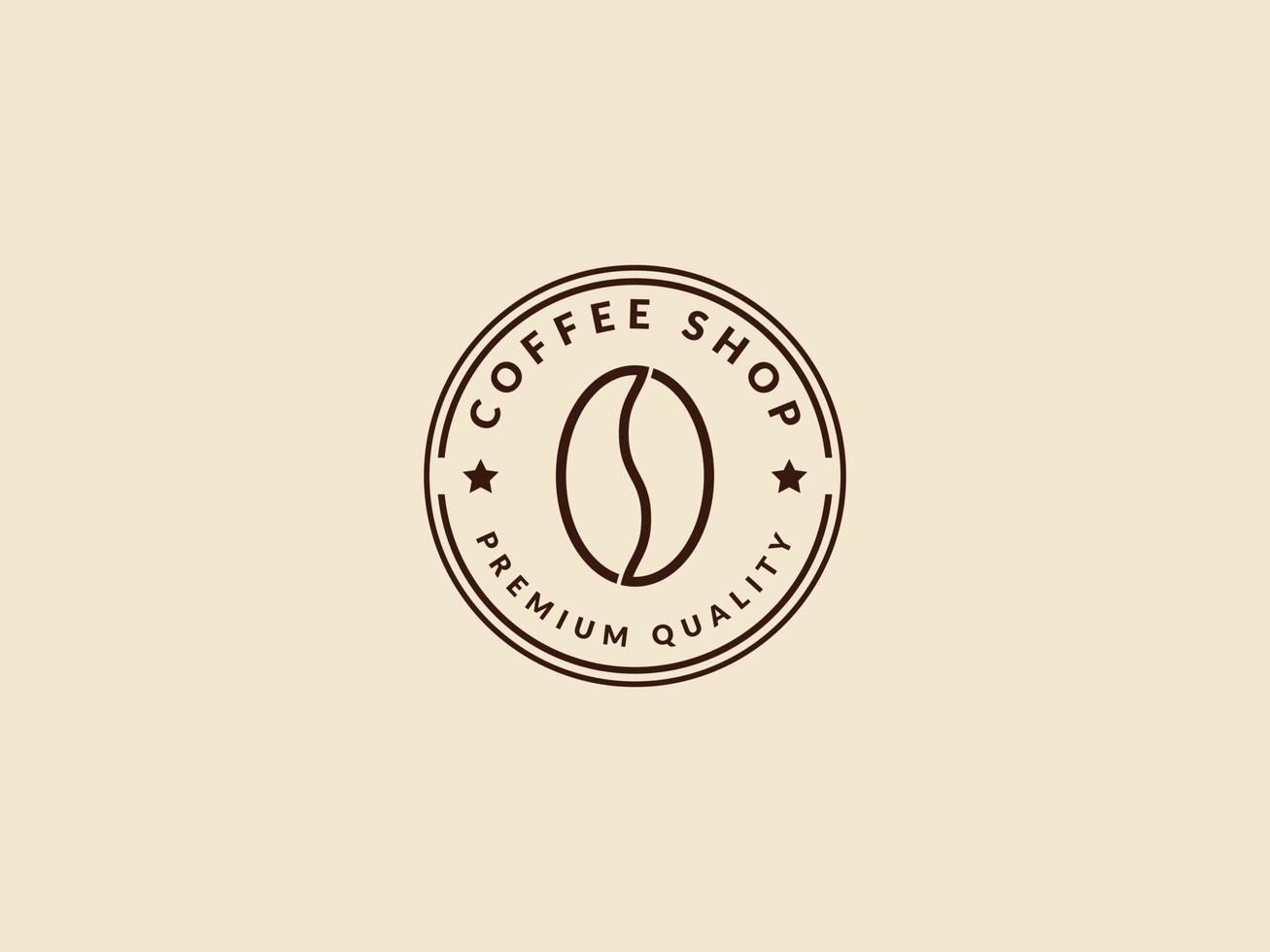 kaffe logotyp, kaffe affär logotyp design mall, kaffe affär vektor illustration, minimalistisk kaffe logotyp mall