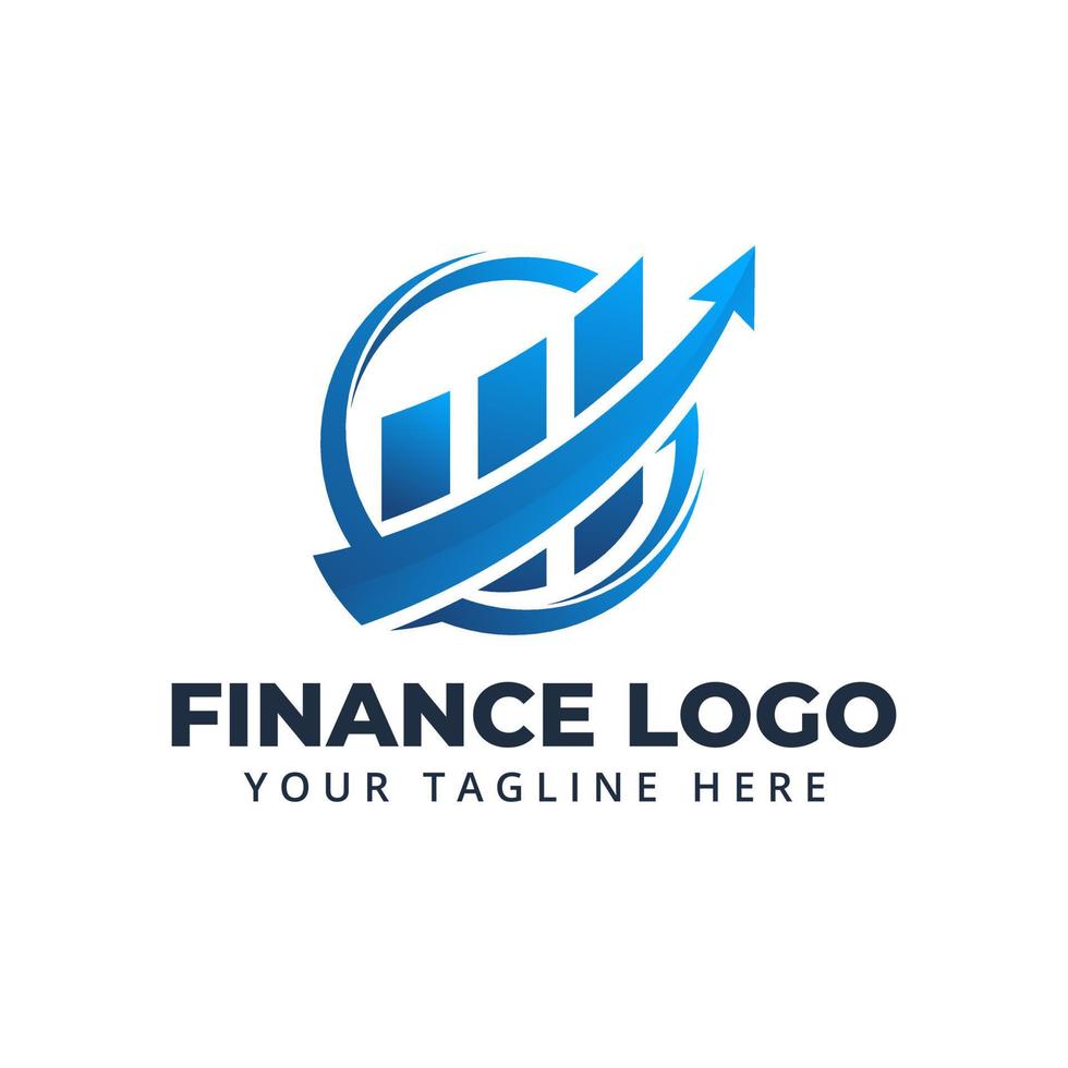 finansiell bokföring abstrakt Diagram pil logotyp vektor