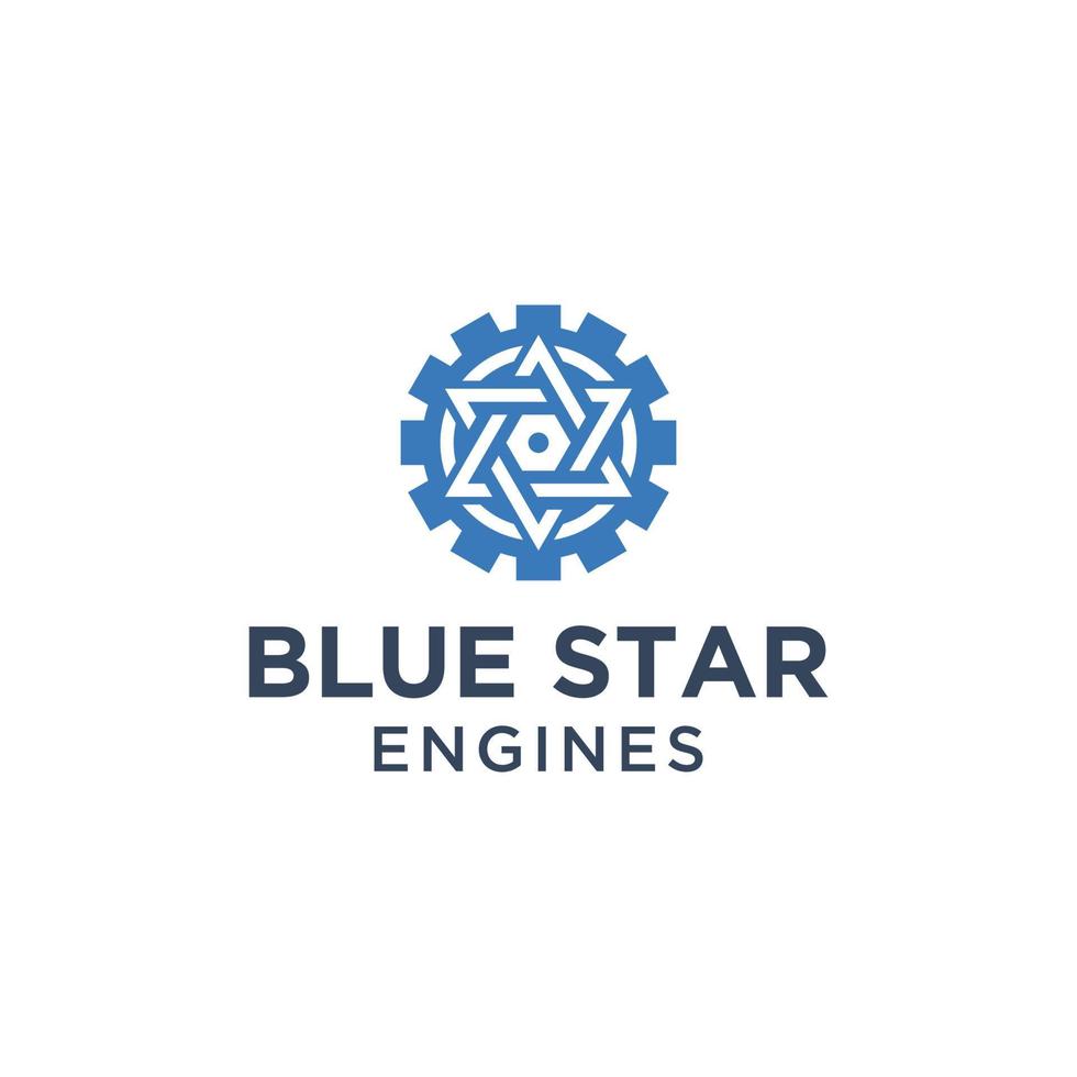 Blue Star Engines Logo Vektorgeschäft vektor