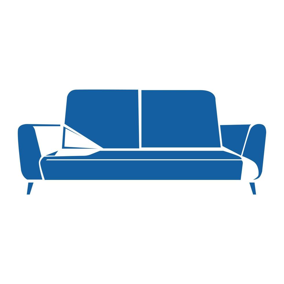 Sofa-Vektor-Silhouette-Illustration vektor