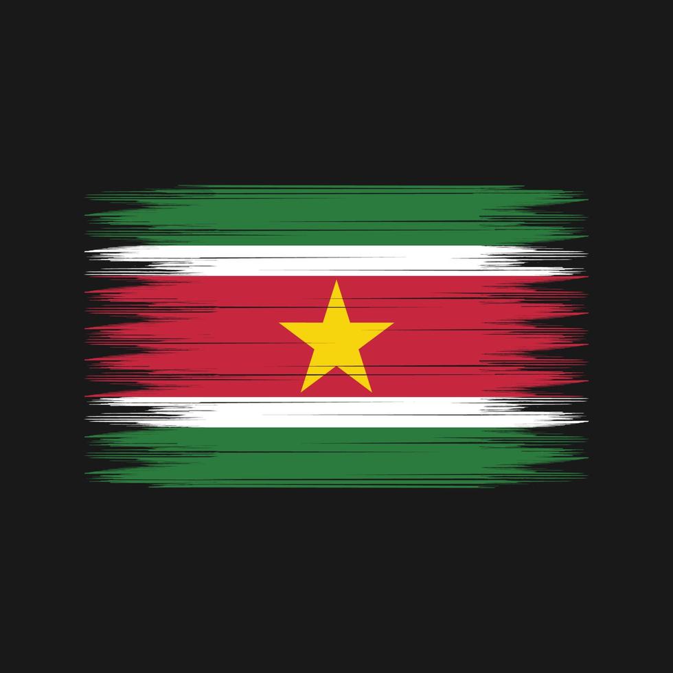 surinam flaggborste. National flagga vektor