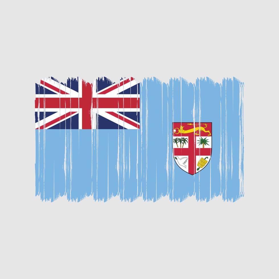 Fidschi-Flaggen-Pinsel-Vektor. Nationalflaggenpinsel-Vektordesign vektor