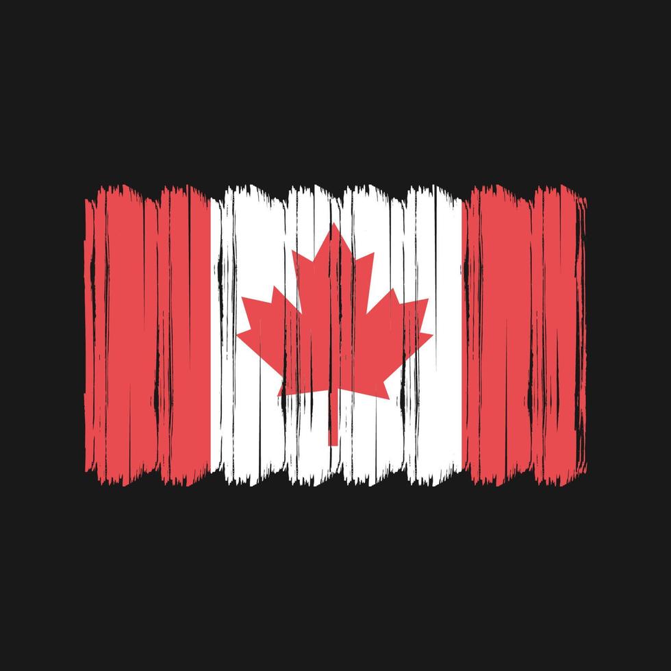 kanada flagga borsta vektor. nationell flagga borsta vektor design