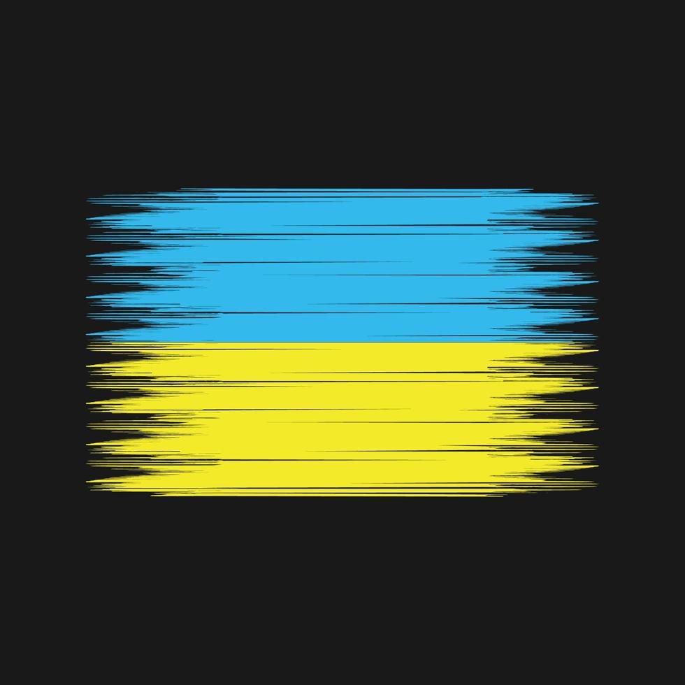 Bürste der ukrainischen Flagge. Nationalflagge vektor