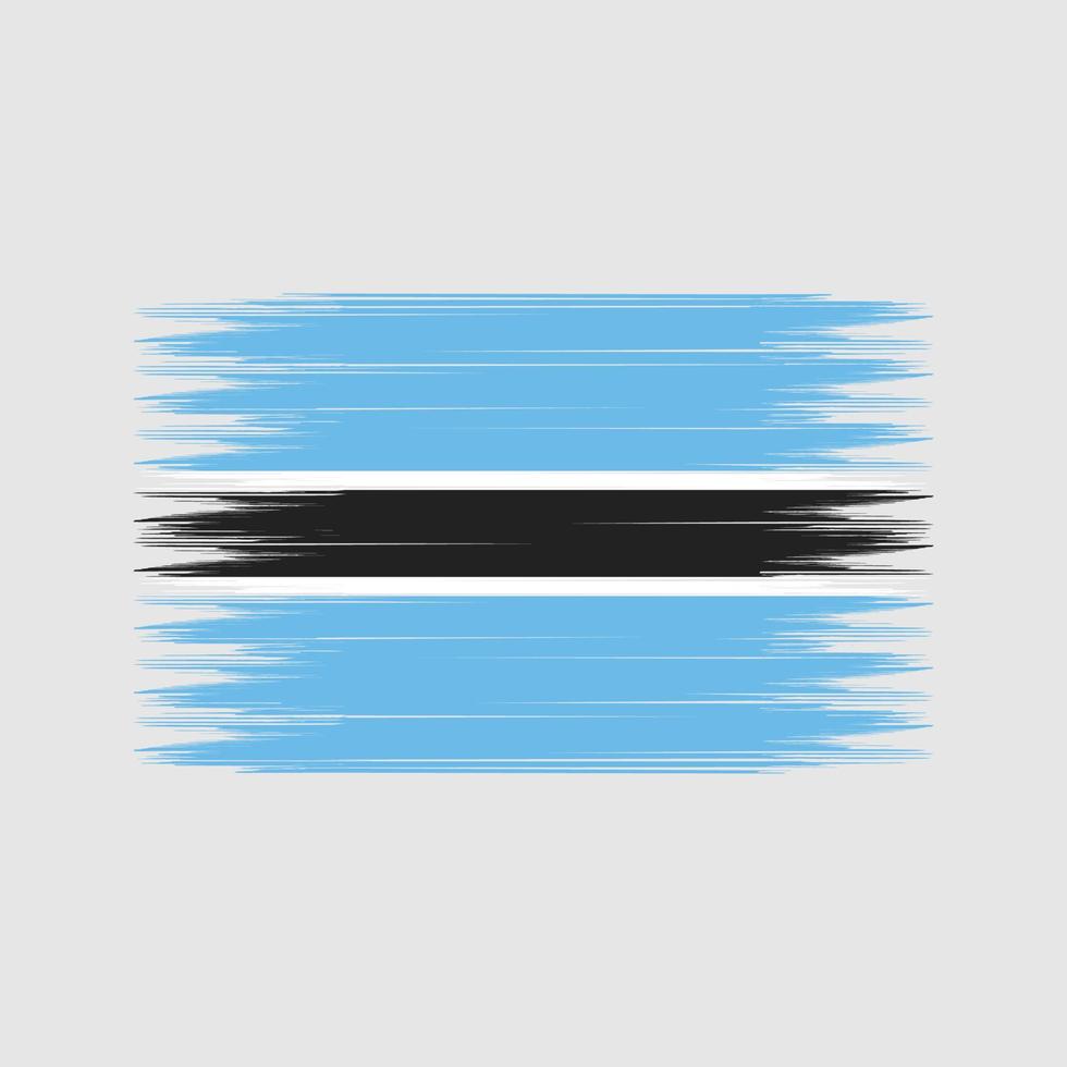Botswana-Flagge-Pinsel. Nationalflagge vektor