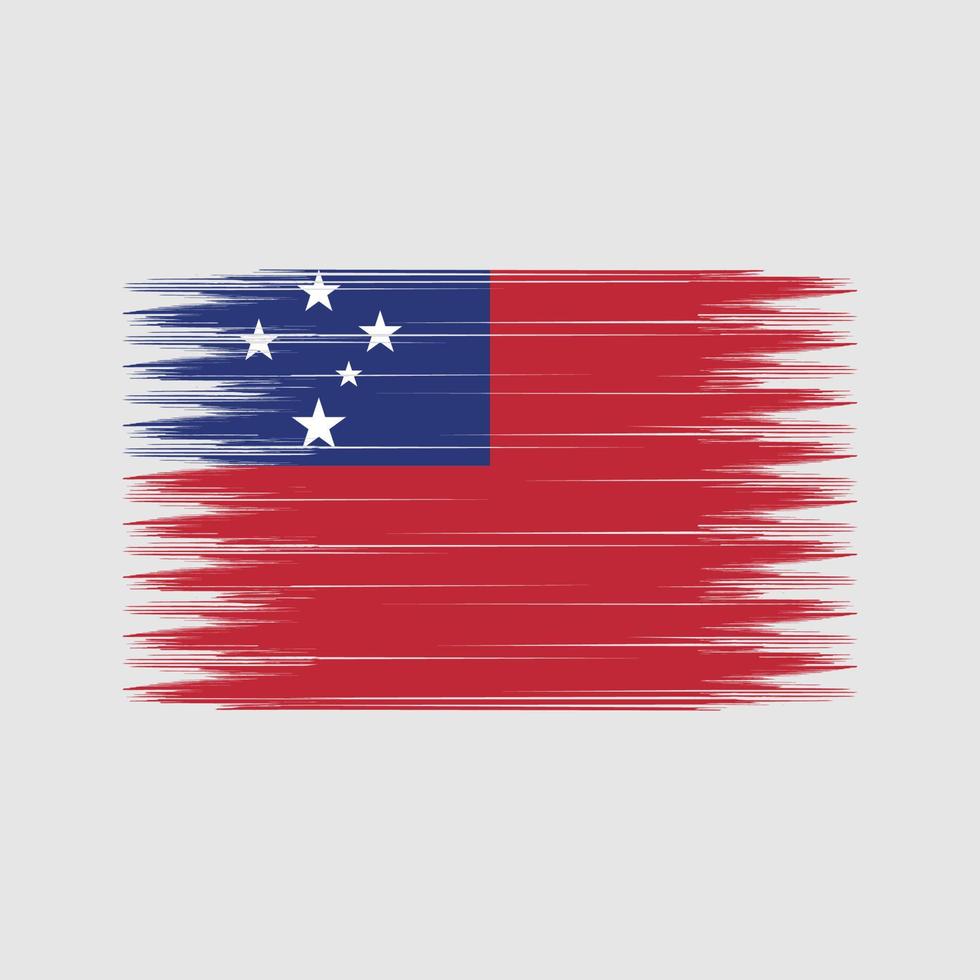 samoa flaggborste. National flagga vektor