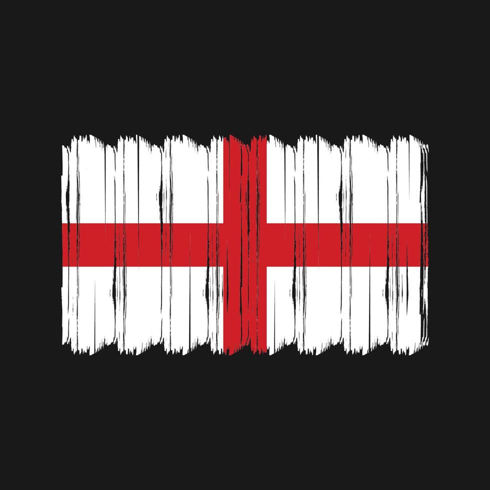 England flagga borsta vektor. nationell flagga borsta vektor design