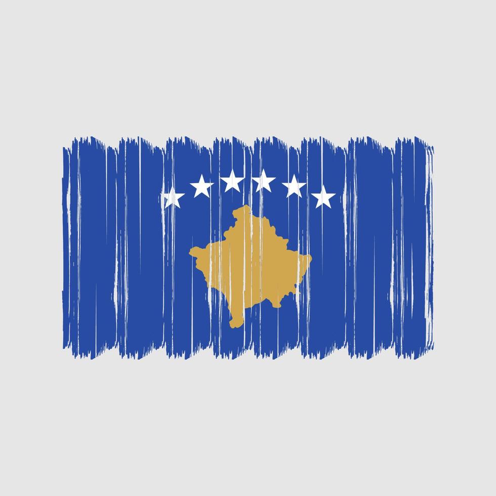 kosovo flagga borsta vektor. nationell flagga borsta vektor design
