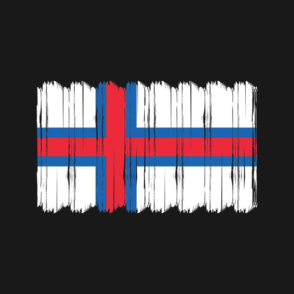 faroe öar flagga borsta vektor. nationell flagga borsta vektor design