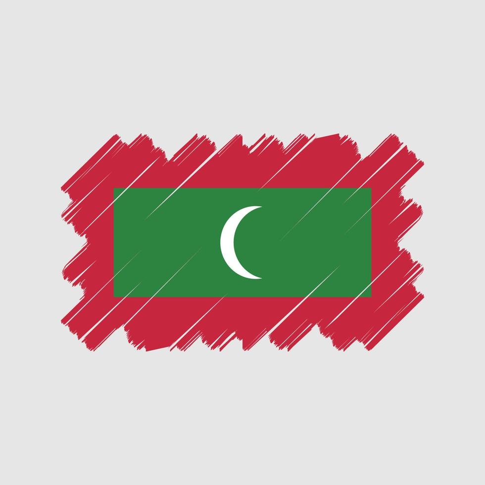malediven flaggenvektordesign. Nationalflagge vektor