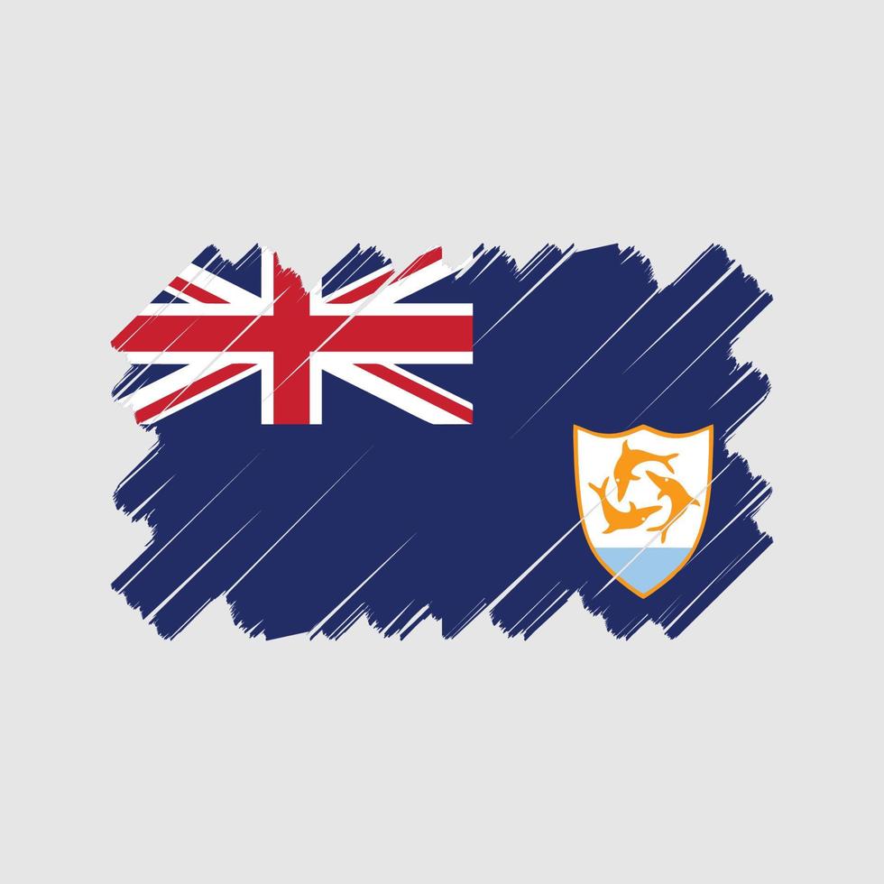 Anguilla-Flaggenvektordesign. Nationalflagge vektor