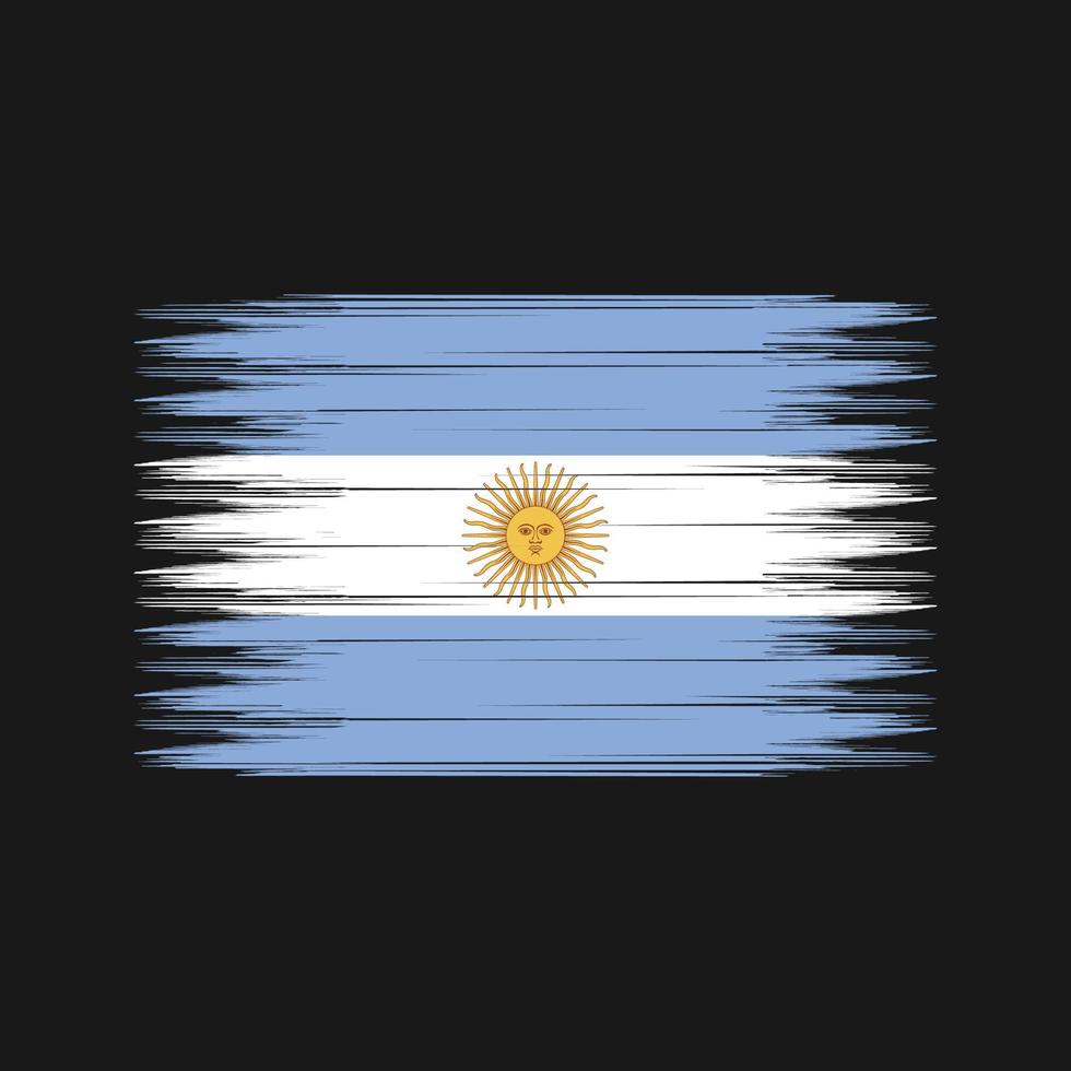 argentina flagga borste. National flagga vektor