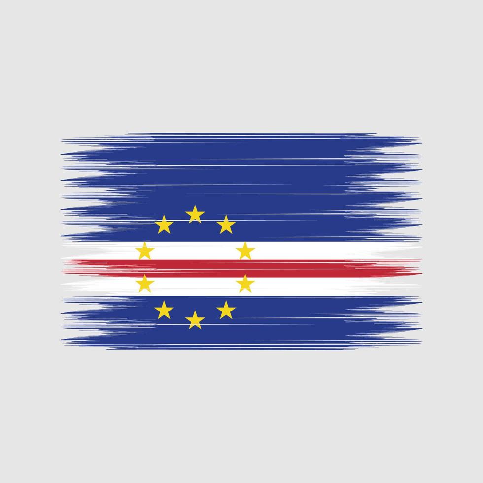 Kap Verde flagga borste. National flagga vektor