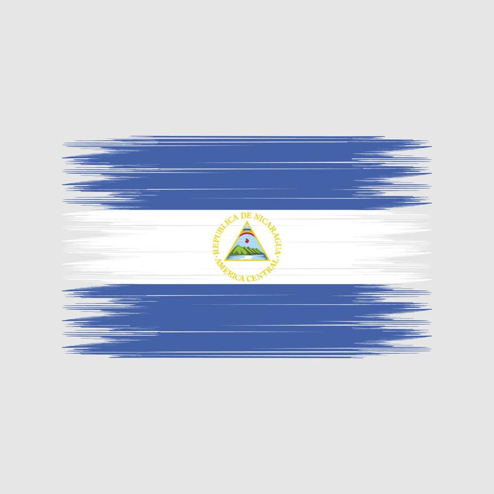 Nicaragua-Flaggenbürste. Nationalflagge vektor