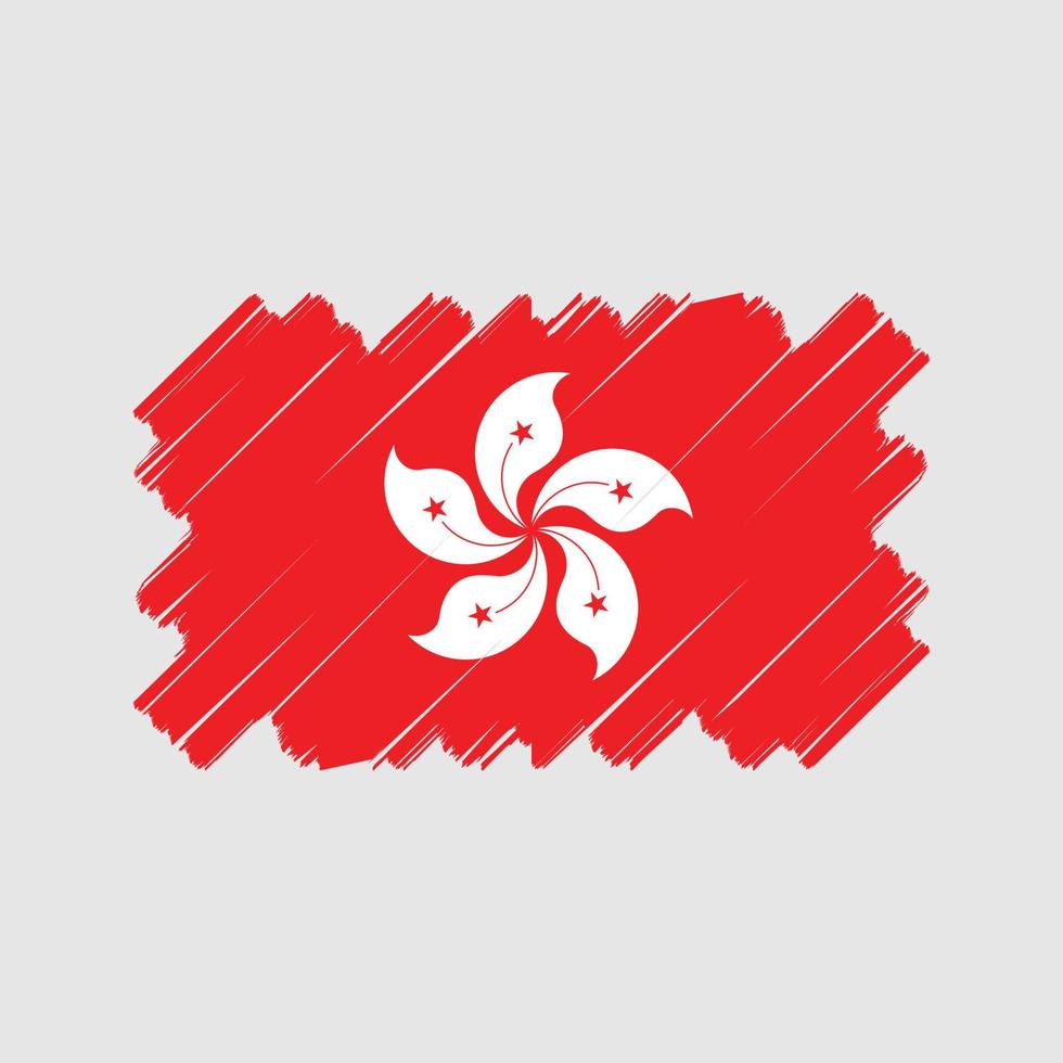 Hongkong-Flaggen-Vektordesign. Nationalflagge vektor