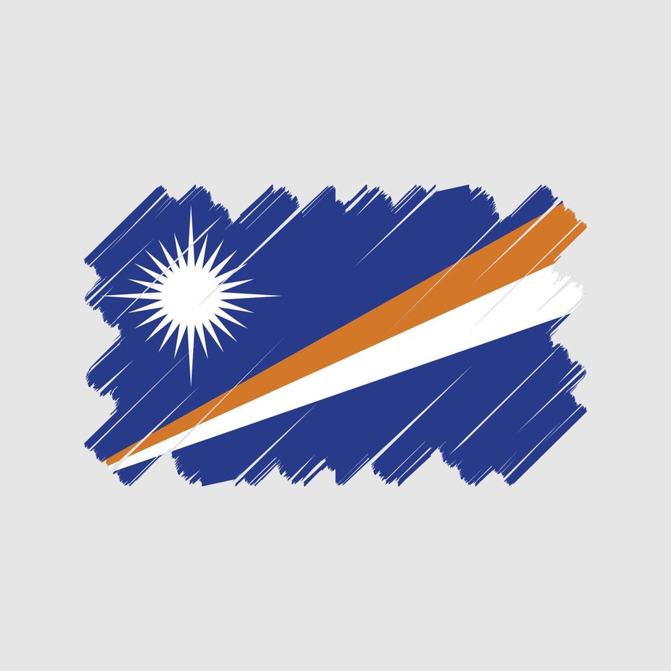 Marshall-Inseln Flaggenvektordesign. Nationalflagge vektor