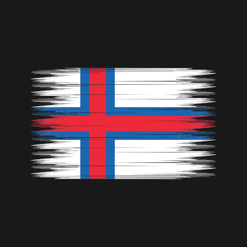 Färöarnas flaggborste. National flagga vektor