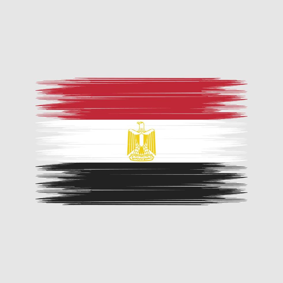 egyptens flagga borste. National flagga vektor