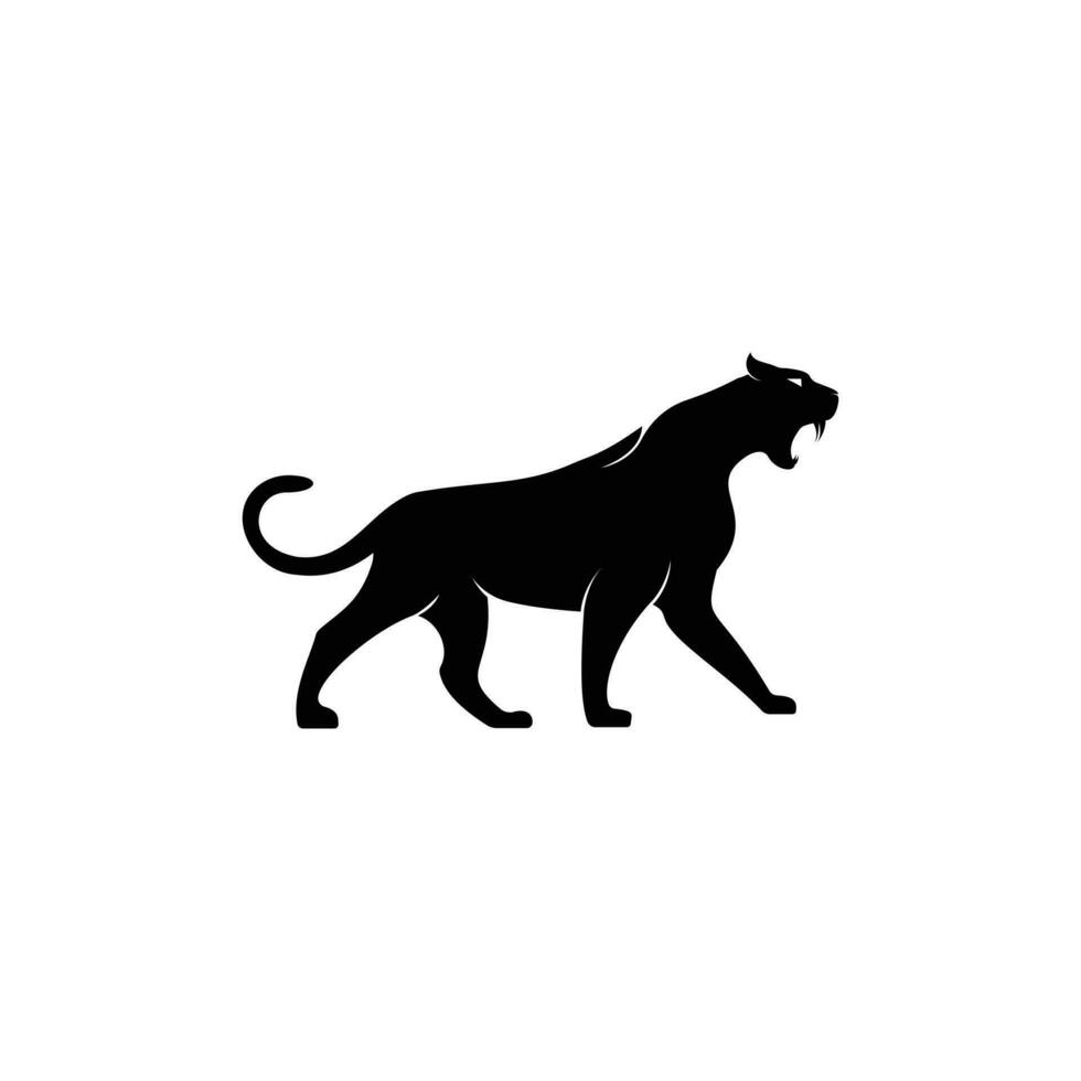 Panther Katze wildes Tier Vektor-Logo-Design. Geparden-Logo-Design-Konzept. vektor