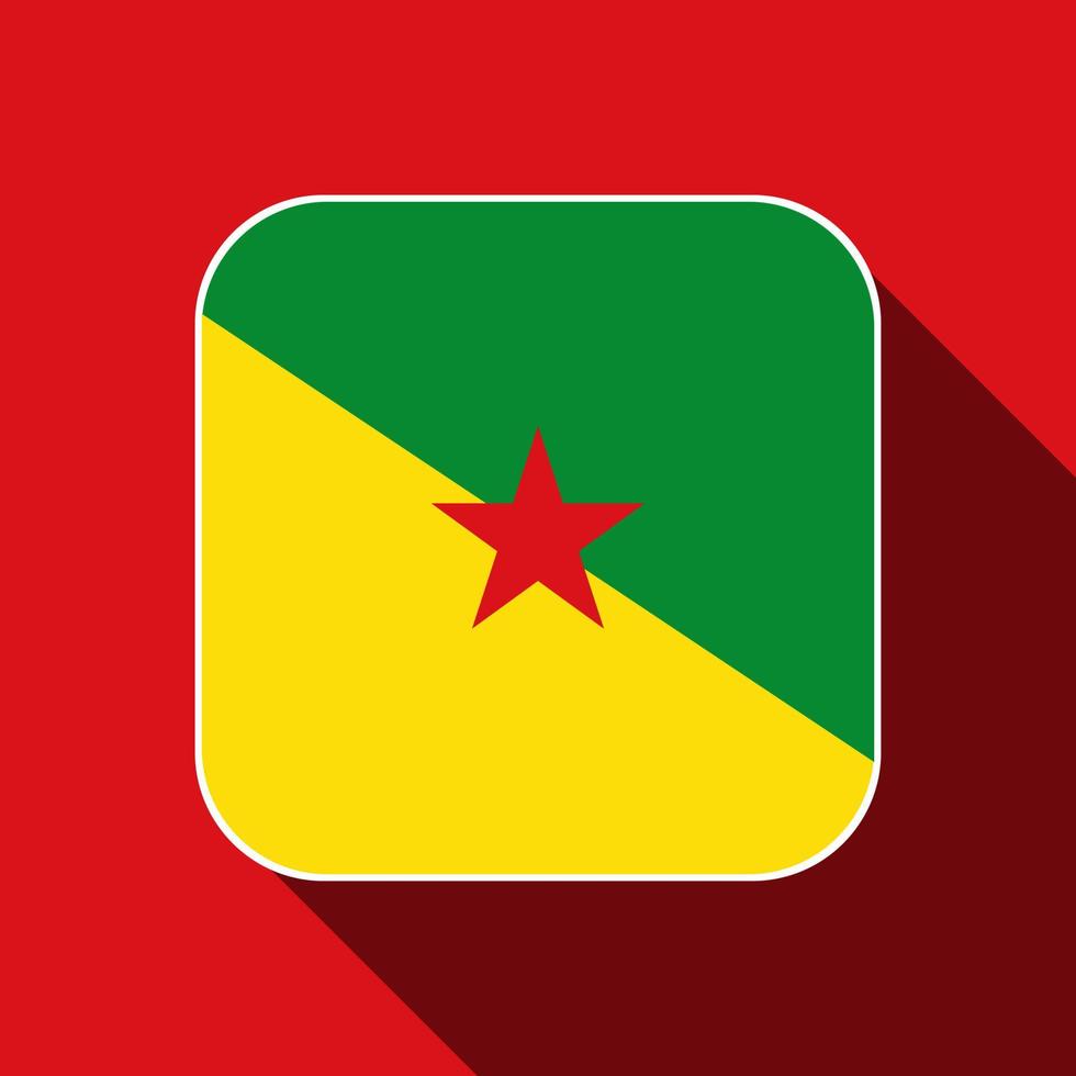 franska Guiana flagga, officiella färger. vektor illustration.