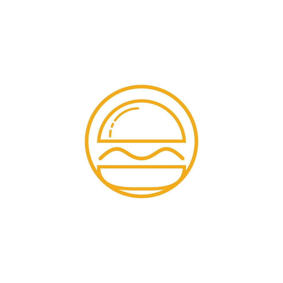Burger-Vektor-Logo-Design. Burger-Café-Logo. vektor