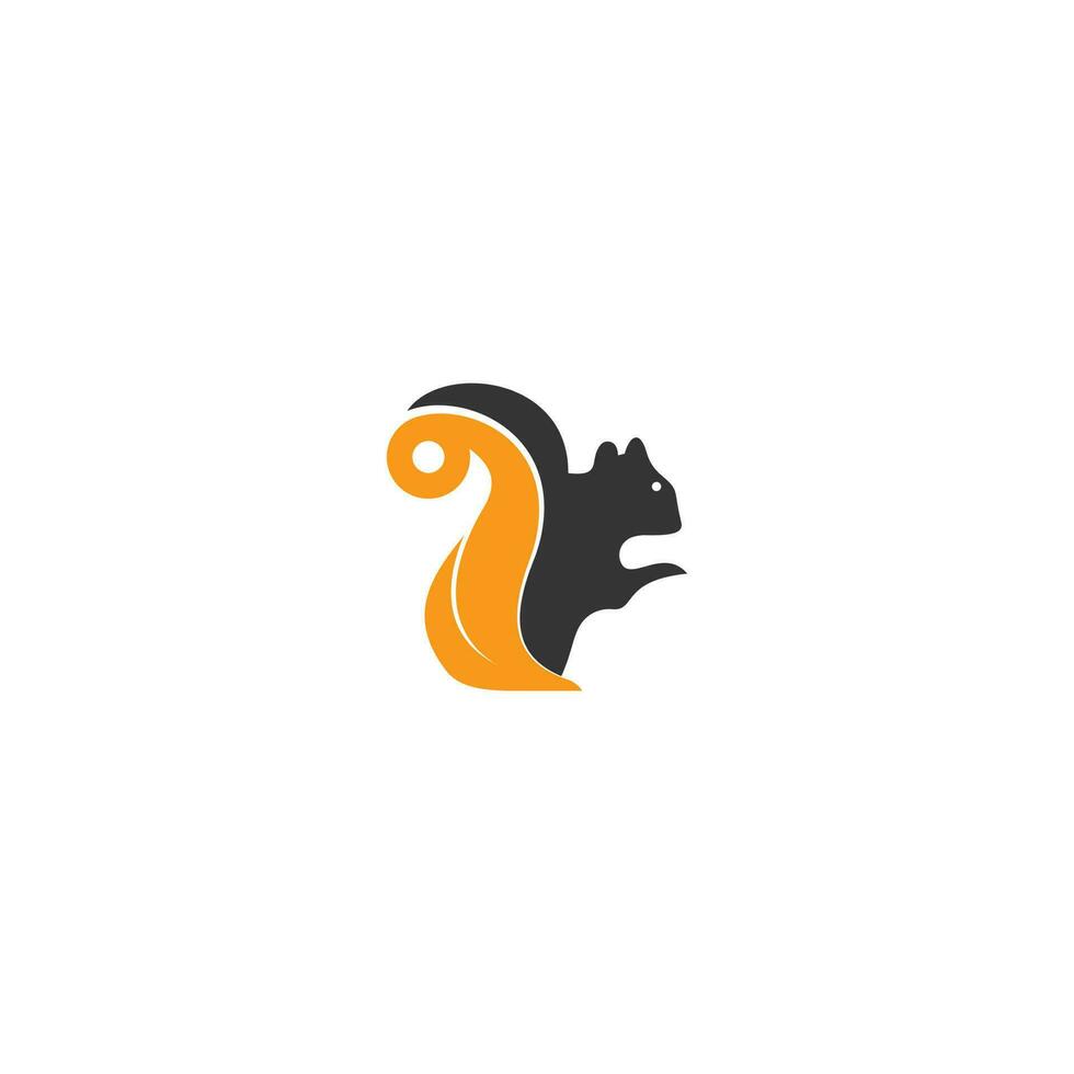 Eichhörnchen-Vektor-Logo-Design. Streifenhörnchen-Logo-Design. vektor