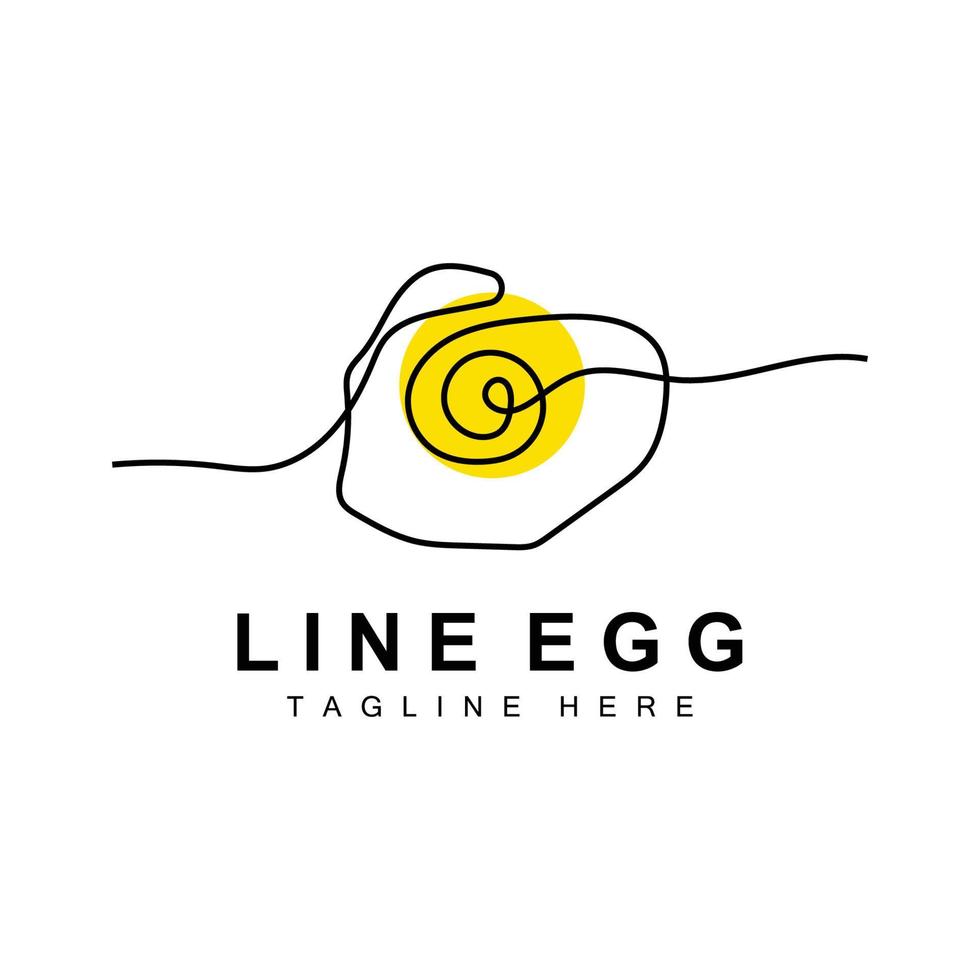 ägg logotyp design mall. naturlig mat vektor av ägg om djur. linje konst design logotyp.