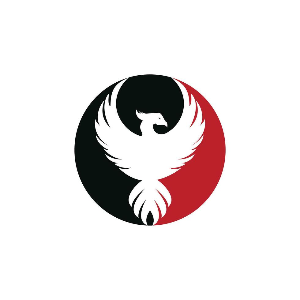 fågel Fenix logotyp design. kreativ logotyp av mytologisk fågel. vektor