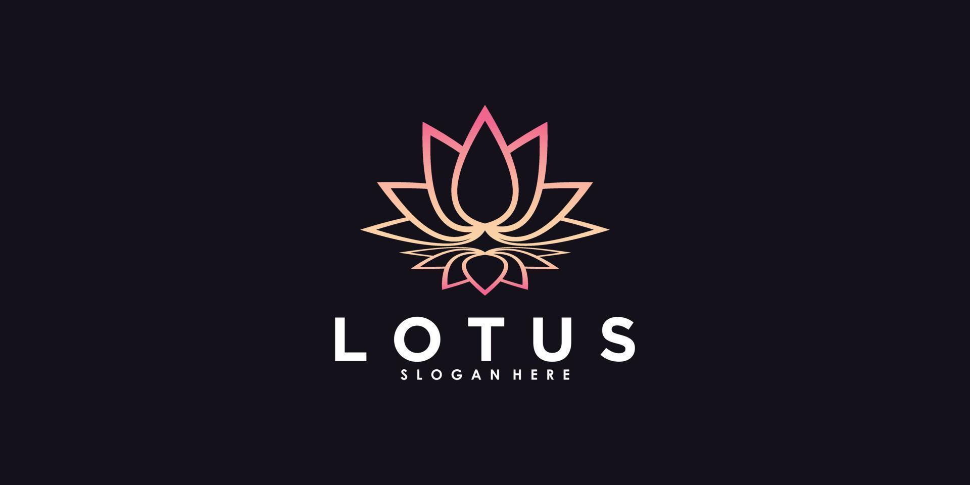 lotus logotyp design med kreativ begrepp premie vektor