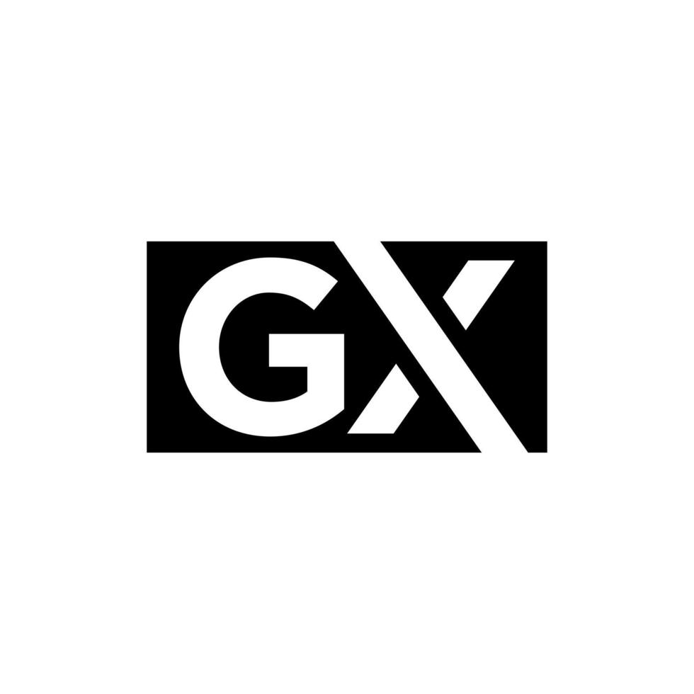 gx-Symbol-Logo-Design-Vektor isoliert auf weißem Hintergrund. vektor