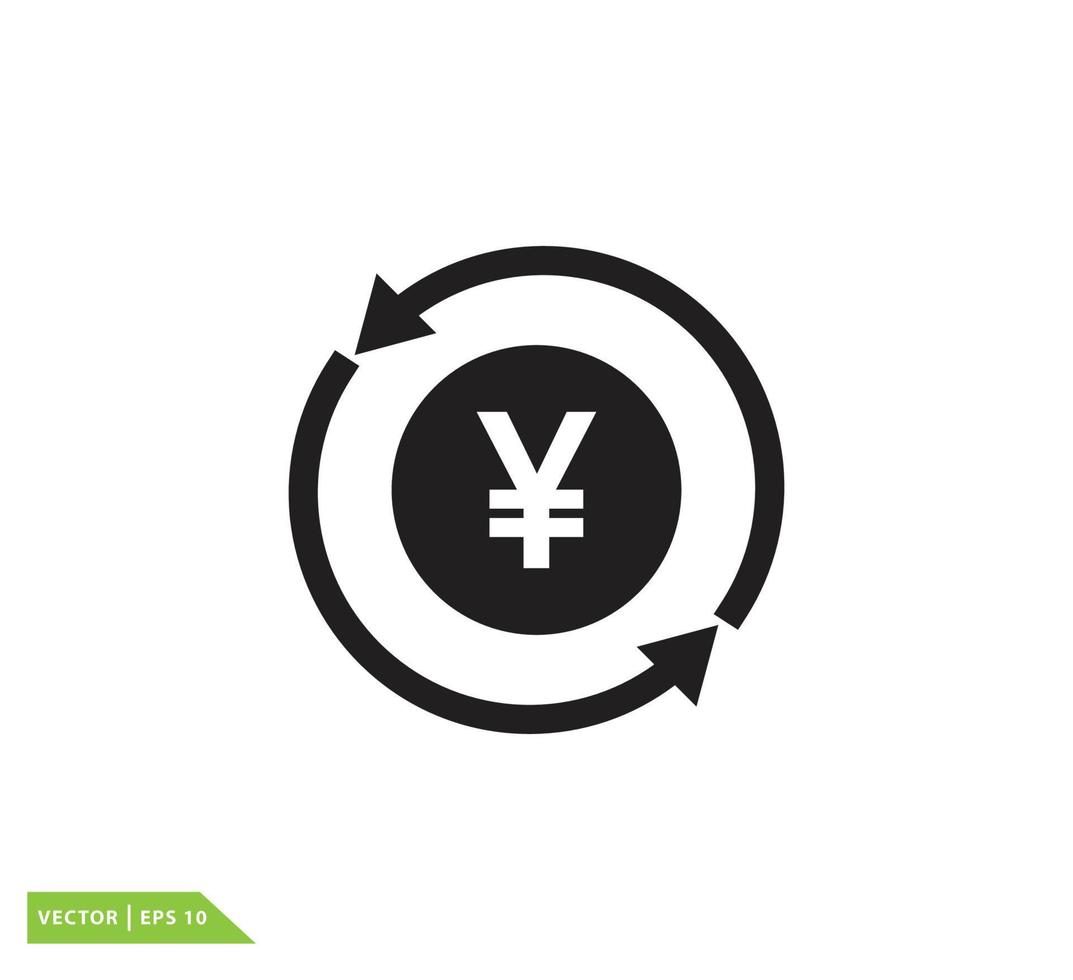 Geld Yen Währung Symbol Vektor-Logo-Design-Vorlage vektor