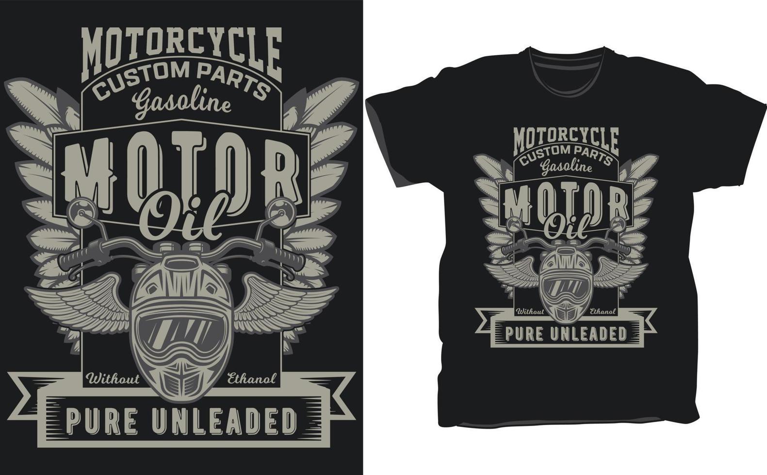 exklusiv motorcykel t-shirt vektor design mall