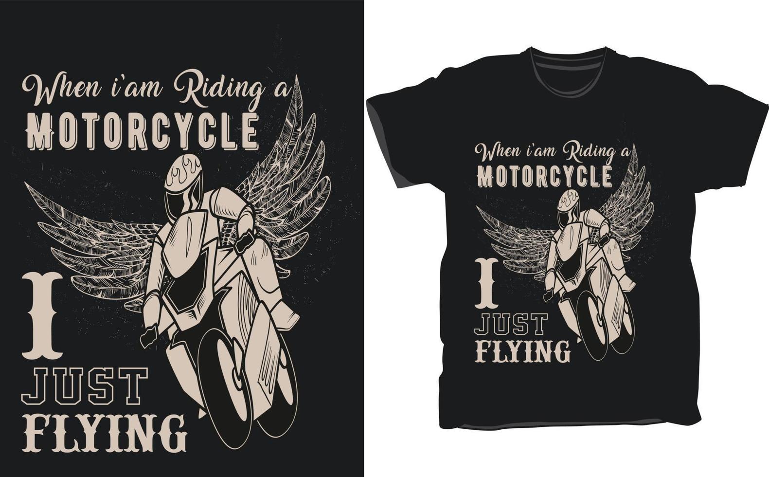 exklusive Motorrad-T-Shirt-Vektor-Design-Vorlage. vektor