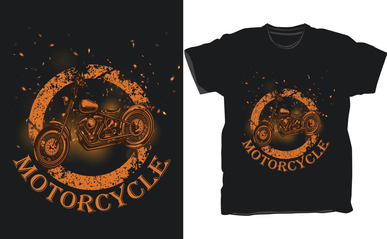 exklusiv motorcykel t-shirt vektor design mall.